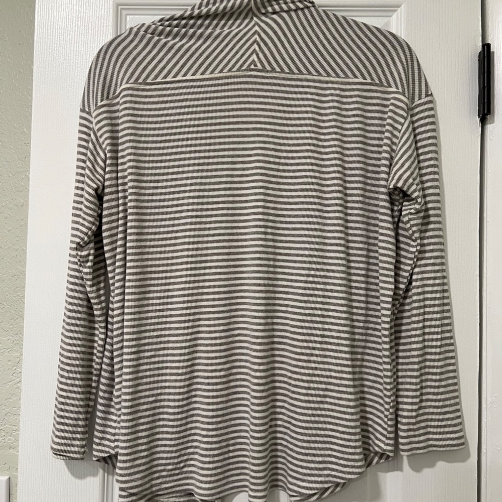 Splendid - Open Cardigan Striped Ribbed Sweater - Picture 6 of 6
